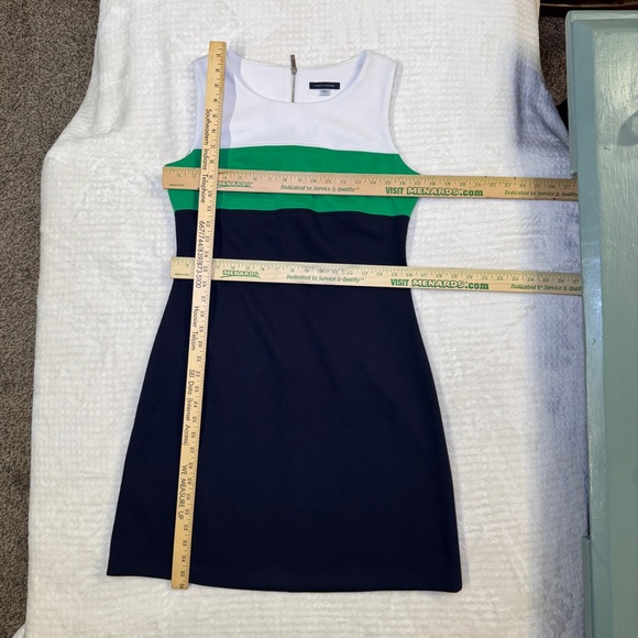 Tommy Hilfiger Green, White & Navy Blue Colorblock Sheath Dress Size 6 - Picture 9 of 9